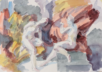 Melissa & Bradamante; watercolor, 30 x 42 cm, 2014